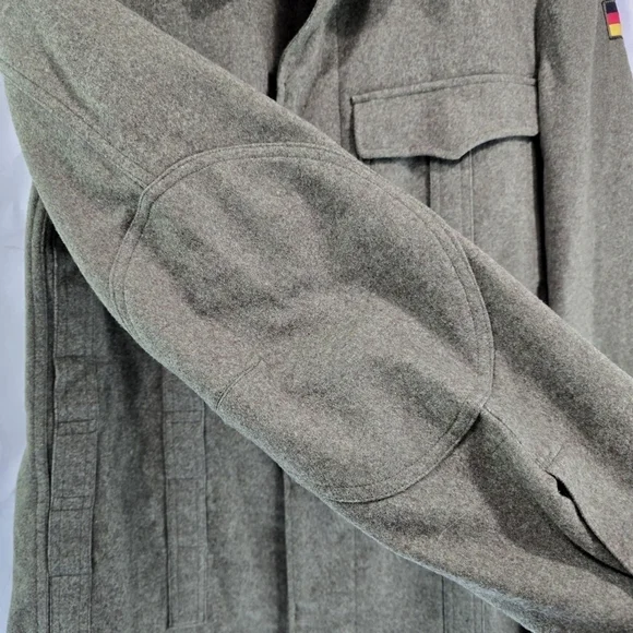 Vintage Wool Jacket Mens Small Green West Germany 60s Coat Military Cold War - Picture 15 of 16